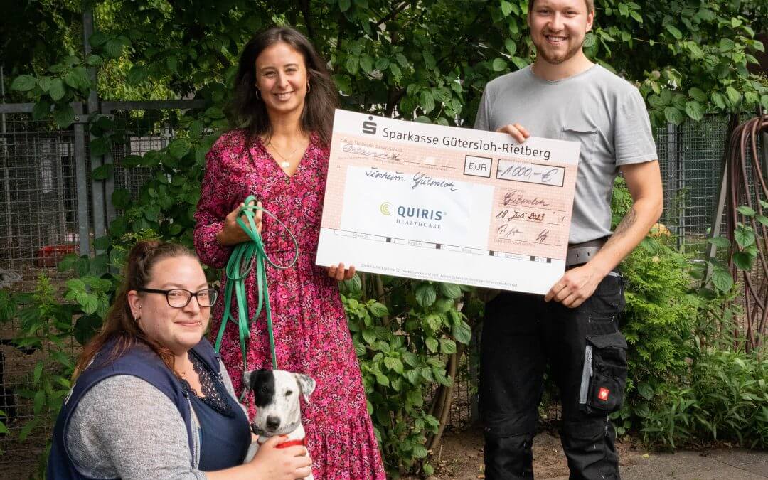 QUIRIS spendet an das Tierheim Gütersloh