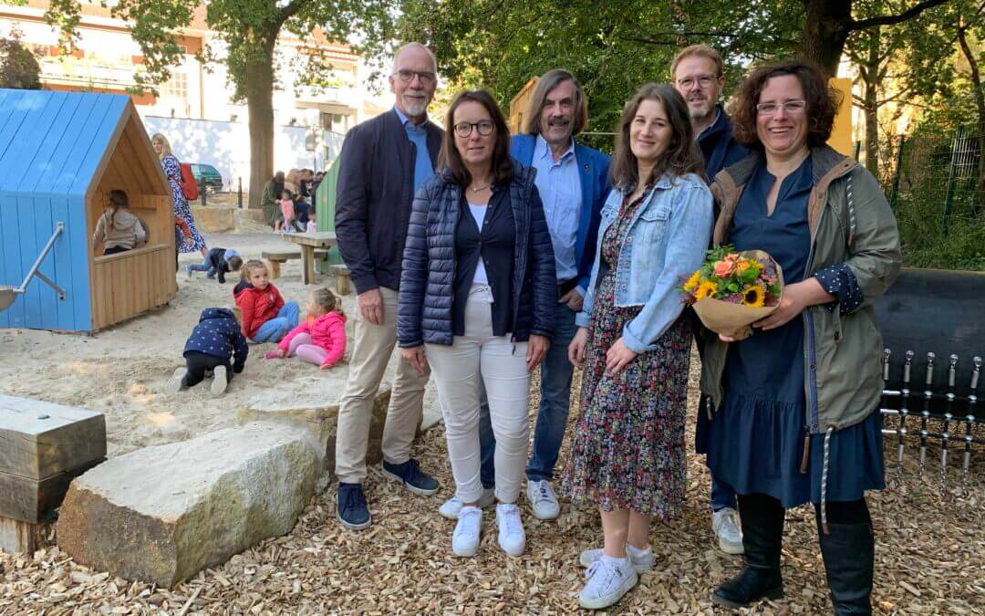 Kinderspielplatz an Martin-Luther-Kirche offiziell freigegeben