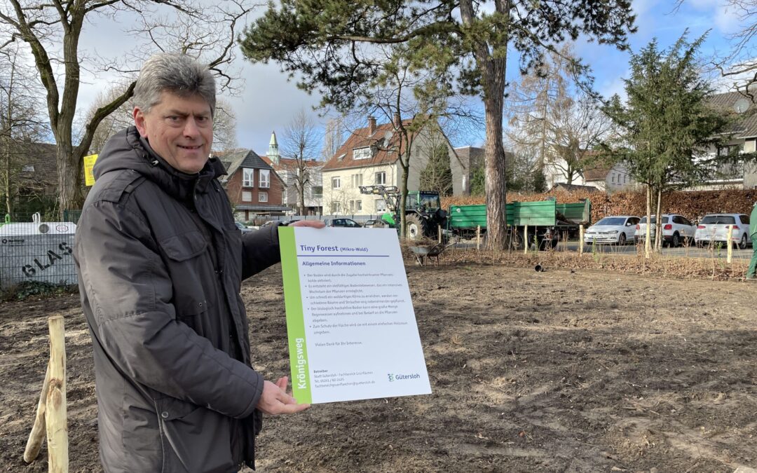 Erster Tiny Forest in der Gütersloher Innenstadt angelegt