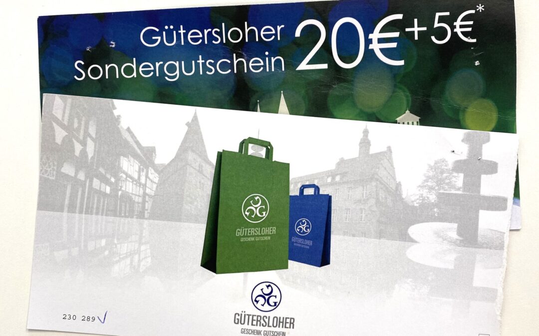 Auslaufende Gutscheine der Gütersloh Marketing