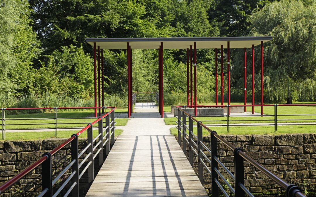 Pavillondach auf der Dalkeinsel im Stadtpark wird erneuert