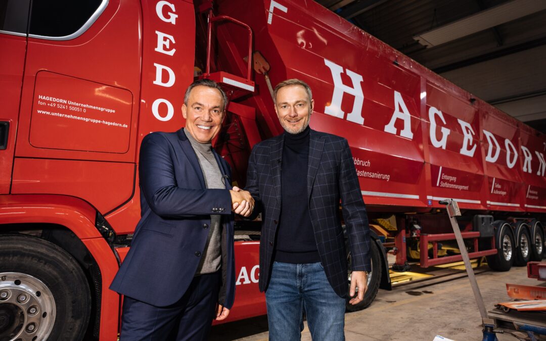 FDP-Chef Christian Lindner besucht Hagedorn Unternehmensgruppe und SCHÜTTFLIX GROUP