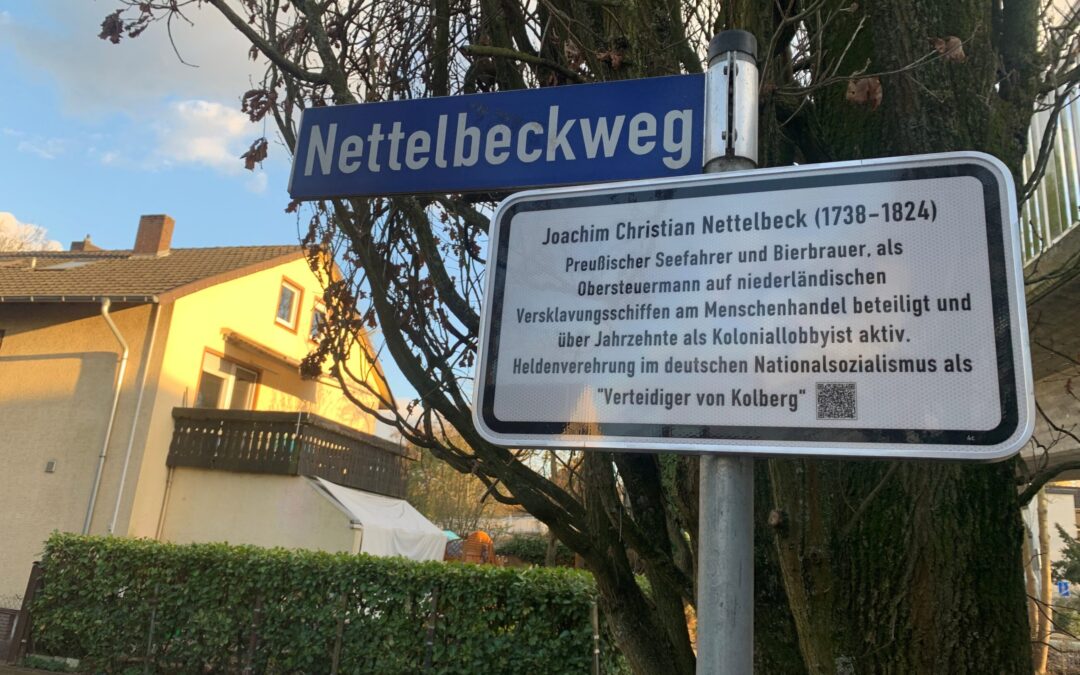 Ab jetzt ergänzt ein Schild historische Informationen zum Nettelbeckweg