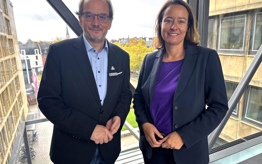 Erster Besuch der Regierungspräsidentin bei Bürgermeister Trepper